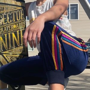 Velvet Striped Joggers